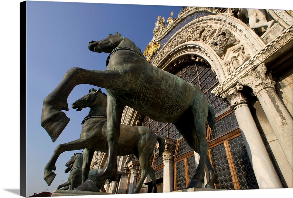 Europe, Italy, Venice. The Horses of San Marco- Basilica di San Marco.