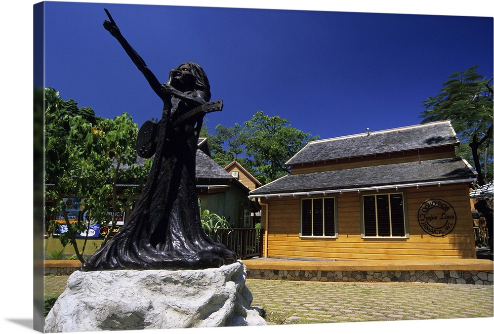 Jamaica. Ocho Rios. Island Village. Bob Marley statue.