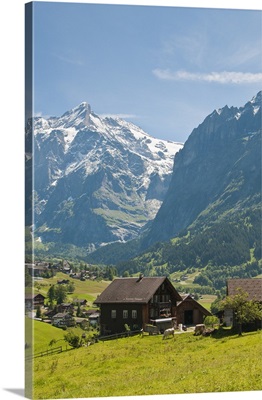 Jungfrau Region, Switzerland. Grindelwald Valley Below The Wetterhorn