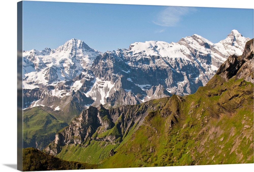 Jungfrau Region, Switzerland. Jungfrau massif from Schilthorn Peak.