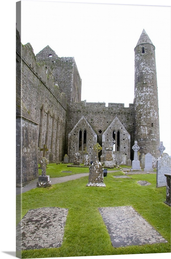 Killkenny, Ireland. The dramatic Spectacle of the Rock of Cashel and it's gravesites.