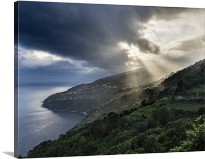 Landscape On The Southern Coast Near Ribeira Seca, Sao Jorge Island In The Azores