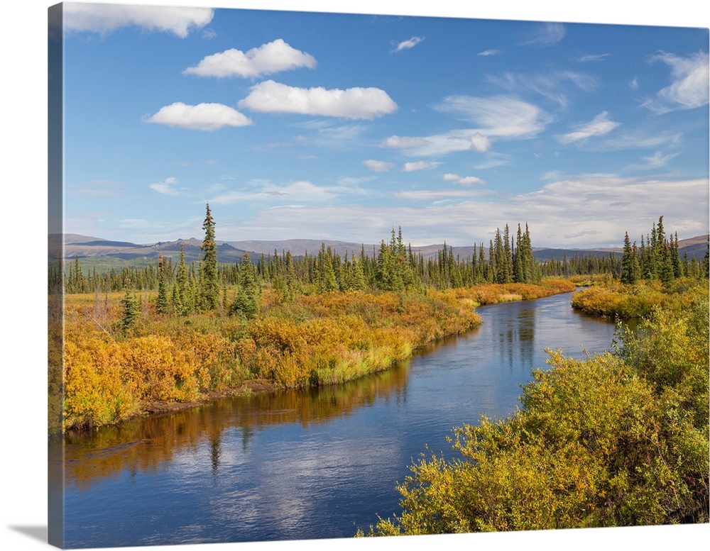 USA, Alaska, Dalton Highway. Landscape with Kanuti River.