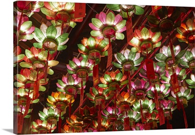 Lanterns In Historic Pak Tai Temple (1863), Wan Chai, Hong Kong Island, Hong Kong, China
