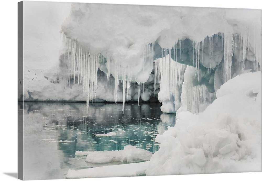 Lemaire Channel, Antarctica. Close-up of an iceberg with reflection.