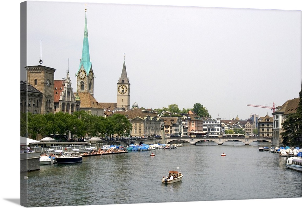 Limmat River in Zurich, Switzerland...switzerland, swiss, europe, european, travel, tourism, swiss alps, alps, alpine, zur...