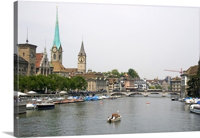 Limmat River In Zurich, Switzerland