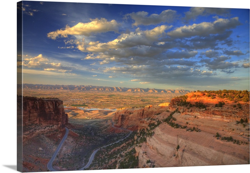 Looking down at the Fruita Canyon in the Colorado National Monument in Fruita, Colorado, USA