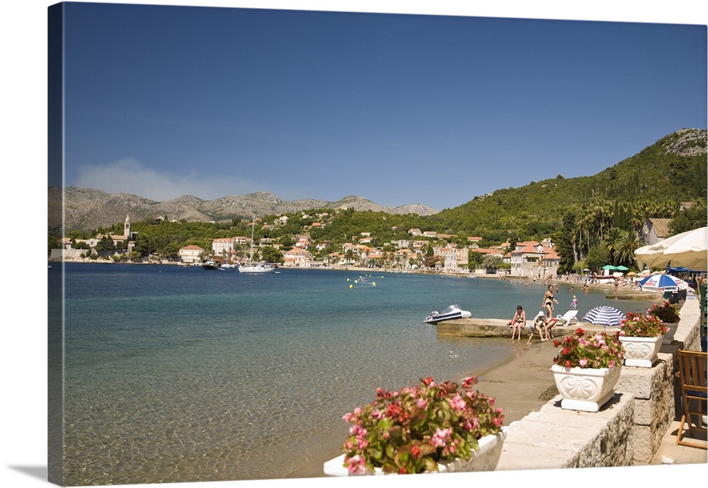 Lopud Island, Boat tour of Elaphite Islands from  Dubrovnik, Southeastern Tip of Croatia, Dalmation Coast, Adriatic Sea, C...