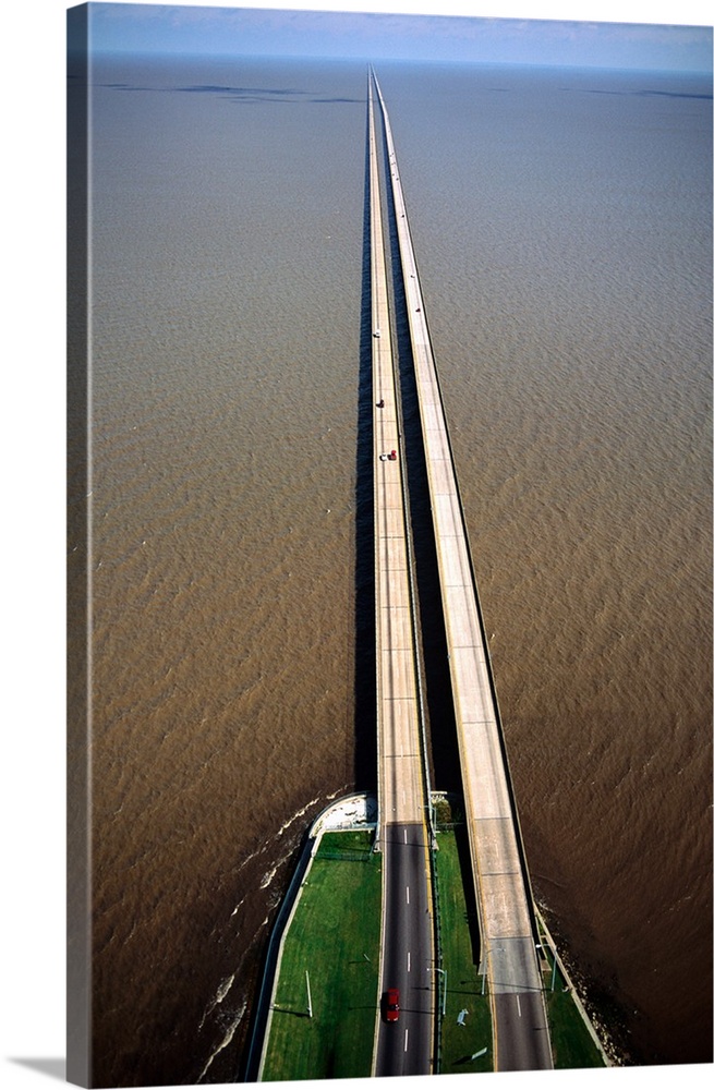 Lake Pontchartrain causeway near New Orleans, Louisiana. lake pontchartrain, lake, water, causeway, road, highway, transpo...