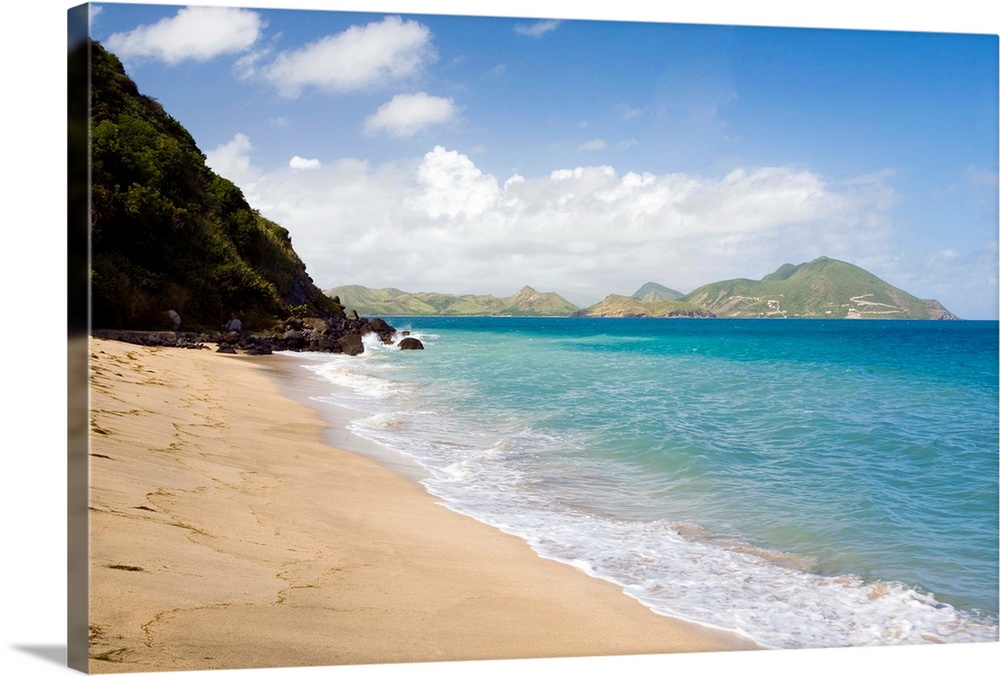 Lover's Beach, Nevis with St. Kitts on horizon