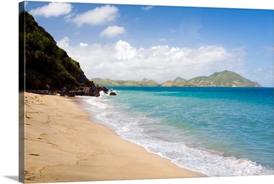 Lover's Beach, Nevis with St. Kitts on horizon, Caribbean