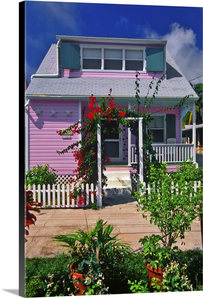 Loyalist home from the 1900's in Hope Town, Elbow cay, Abaco Islands, Bahamas.