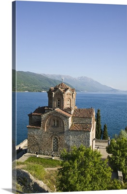 MACEDONIA, Ohrid. Sveti Jovan at Kaneo Church on Lake Ohrid