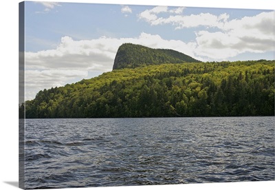 Maine. A view of Mount Kineo from a boat on Moosehead Lake