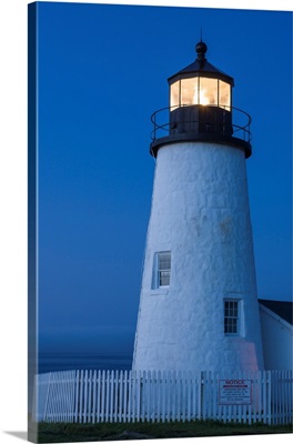 Maine, Pemaquid, Light from the historical lighthouse protects ships at sea