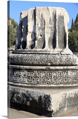 Marble Column Of  Temple Of Apollo In Didyma, Turkey