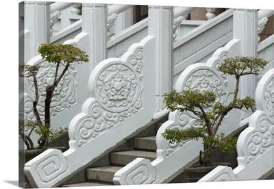 Marble Railings In Confucius Temple, Taichung, Taiwan
