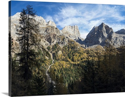 Marmolada From Val Contrin In The Fassa Valley, Marmolada, Dolomites Of Trentino