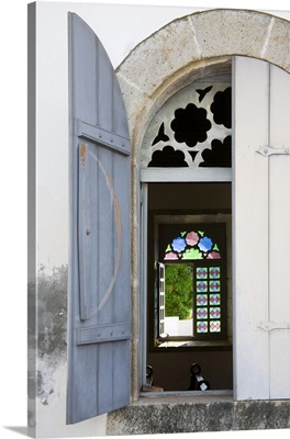 Martinique. French Antilles. West Indies. window of 17th-century church