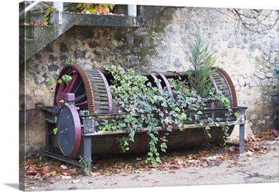 Mas de Perry, Mas Nicot. Terrasses de Larzac. Languedoc. Wine press. France.