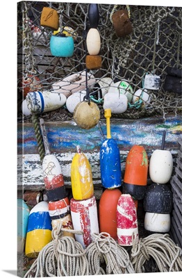 Massachusetts, Cape Ann, Rockport, lobster buoys