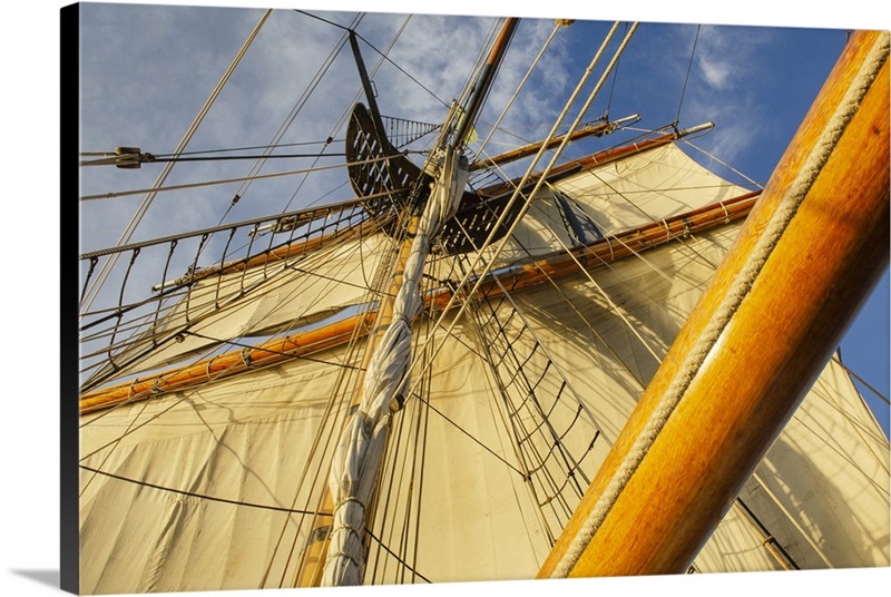 Mast Rigging And Sails Of Hawaiian Chieftain, A Square Topsail Ketch ...