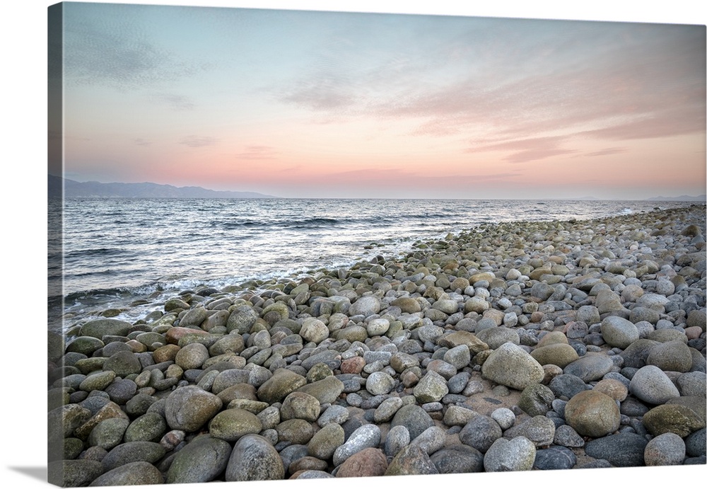 Mexico, Baja California Sur. El Sargento, sunset on the Sea of Cortez.