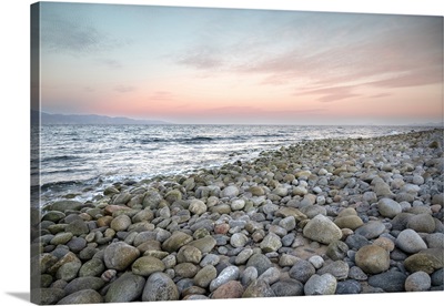 Mexico, Baja California Sur, El Sargento, Sunset On The Sea Of Cortez