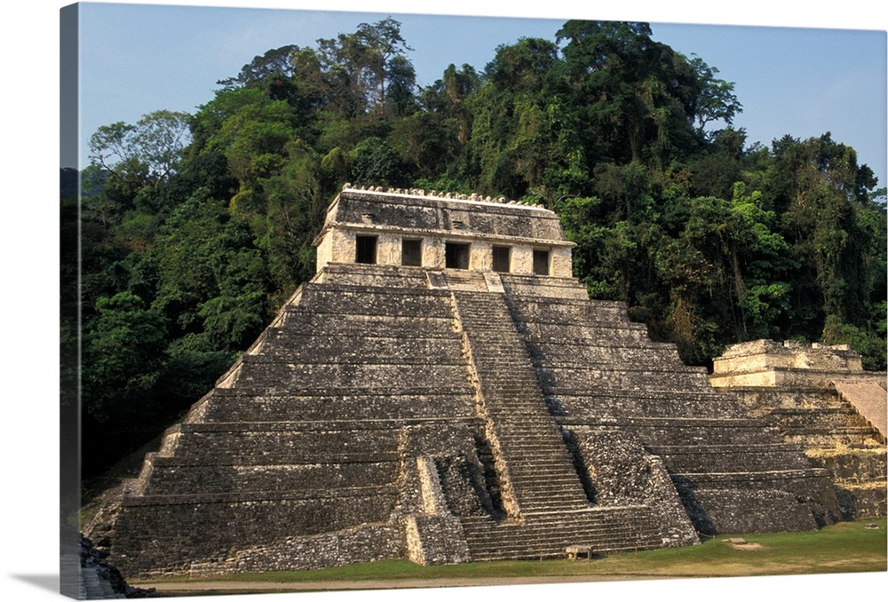 Mexico, Chiapas province, Palenque, Temple of the Inscriptions.