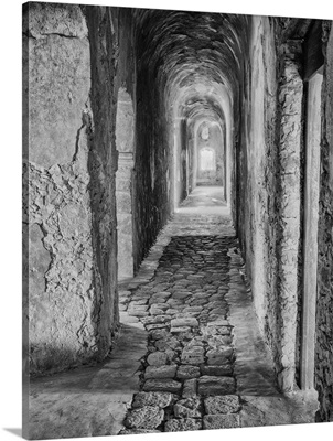 Mexico, Mani Hallway in Deserted Convent