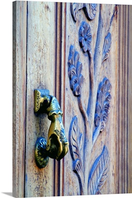 Mexico, San Miguel de Allende, Hand-shaped Wooden Door Knocker