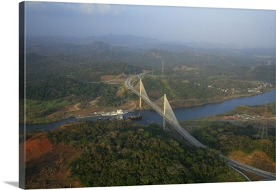 Millenium Bridge, spanning over the Panama Canal, Panama