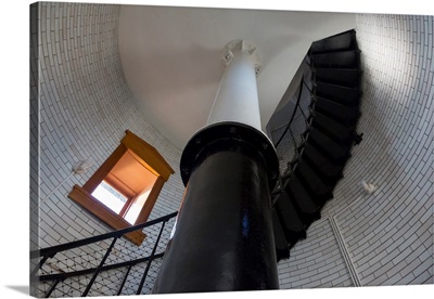 MN, Lake Superior North Shore, Split Rock Lighthouse, 1910, Light tower stairway