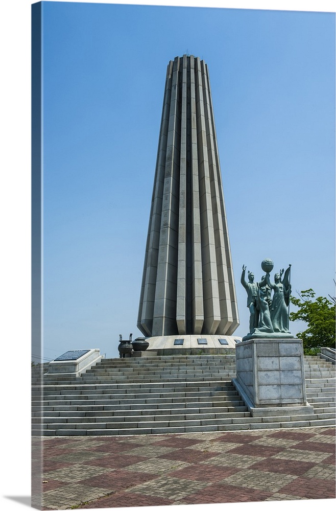 Monument in the Imjingak area at the border between South and North Korea, Panmunjom, South Korea.