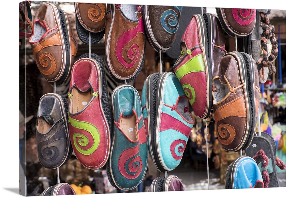 Morocco, Marrakech. Babouche slippers.