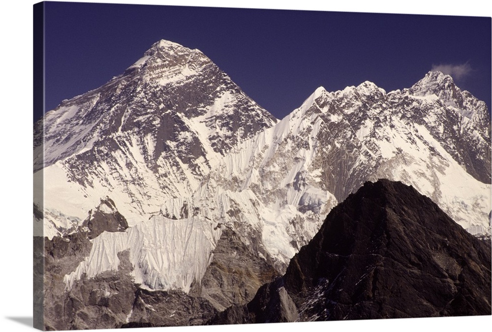 Mt. Everest seen from Gokyo Valley, Sagarnatha National Park, Nepal.