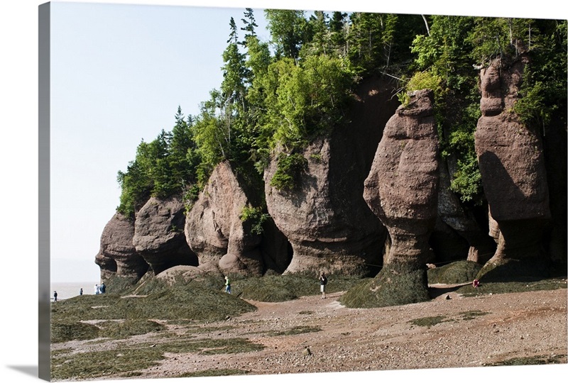 New Brunswick, Canada. Hopewell Rocks and The Ocean Tidal Exploration ...