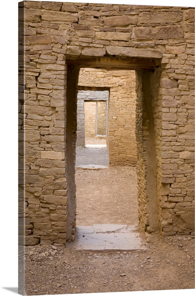 NM, New Mexico, Chaco Culture National Historic Park, Chaco Canyon, home of Ancestral Pueblo people between AD 850 - 1250,...