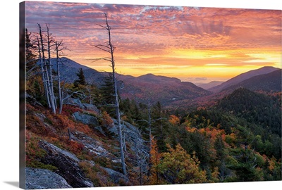 New York State, Sunrise On Mount Baxter In Autumn