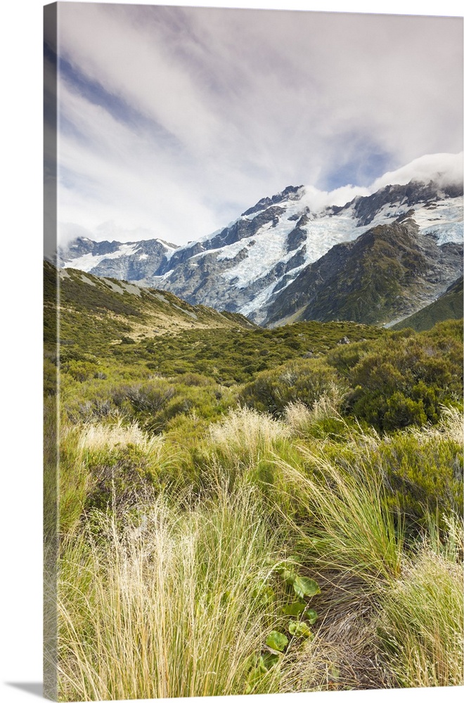 New Zealand, South Island, Canterbury, Aoraki-Mt. Cook National Park, Hooker Valley hike