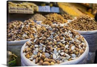 Nuts for sale in the Bazar of Sulaymaniyah, Kurdistan, Iraq