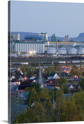 Ontario, Thunder Bay, Town View and Keefer Shipping Terminal Area