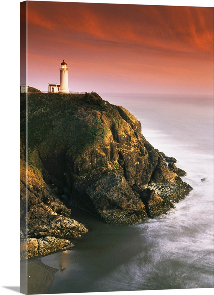 Oregon, Washington Coast, View of North Head Lighthouse.