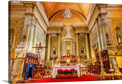 Our Lady Of Guanajuato Basilica Altar Mary Statue Guanajuato Mexico