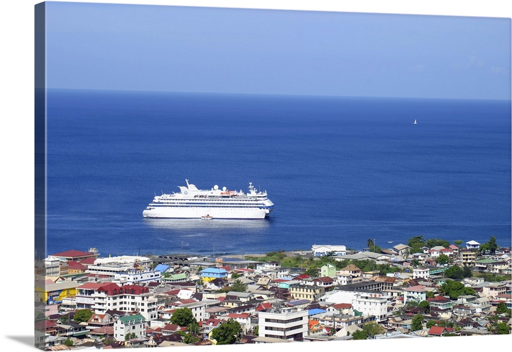 Overlooking St. Maarten, a popular Caribbean cruise destination.