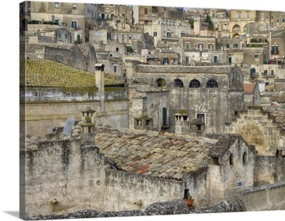 Overview Of The Old Town Of Matera