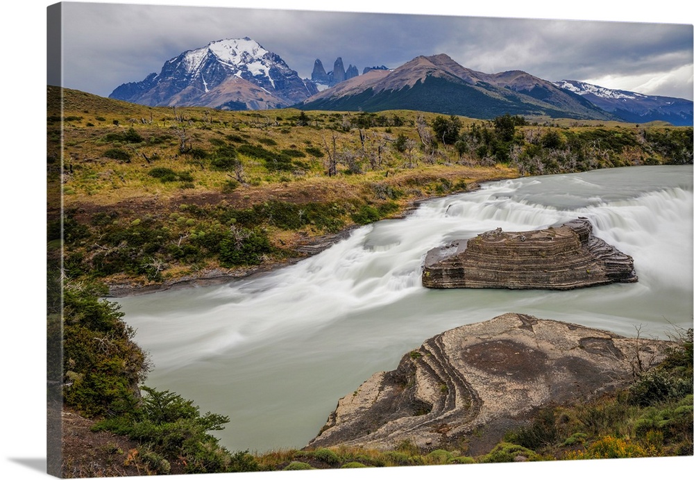 Paine Cascade, Torres del Paine National Park, Chile, Patagonia, South America.