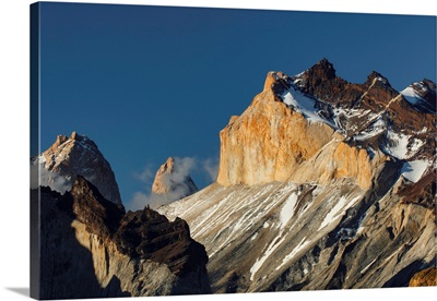 Paine Massif At Sunset, Torres Del Paine National Park, Chile, South America