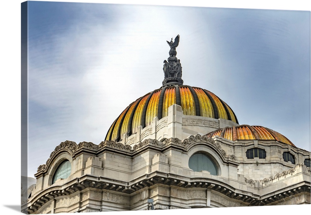 Palacio de Bellas Artes, Mexico City, Mexico. Built in 1932 as the national theater and art museum. Mexican Eagle on top.